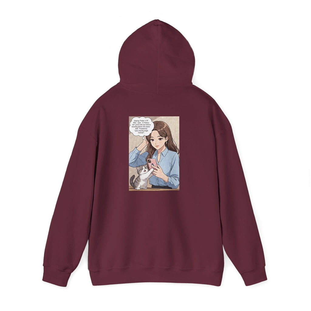 Anime No Dates Cat Graphic Hoodie — "Saves Me Every Time" Cozy Sweatshirt