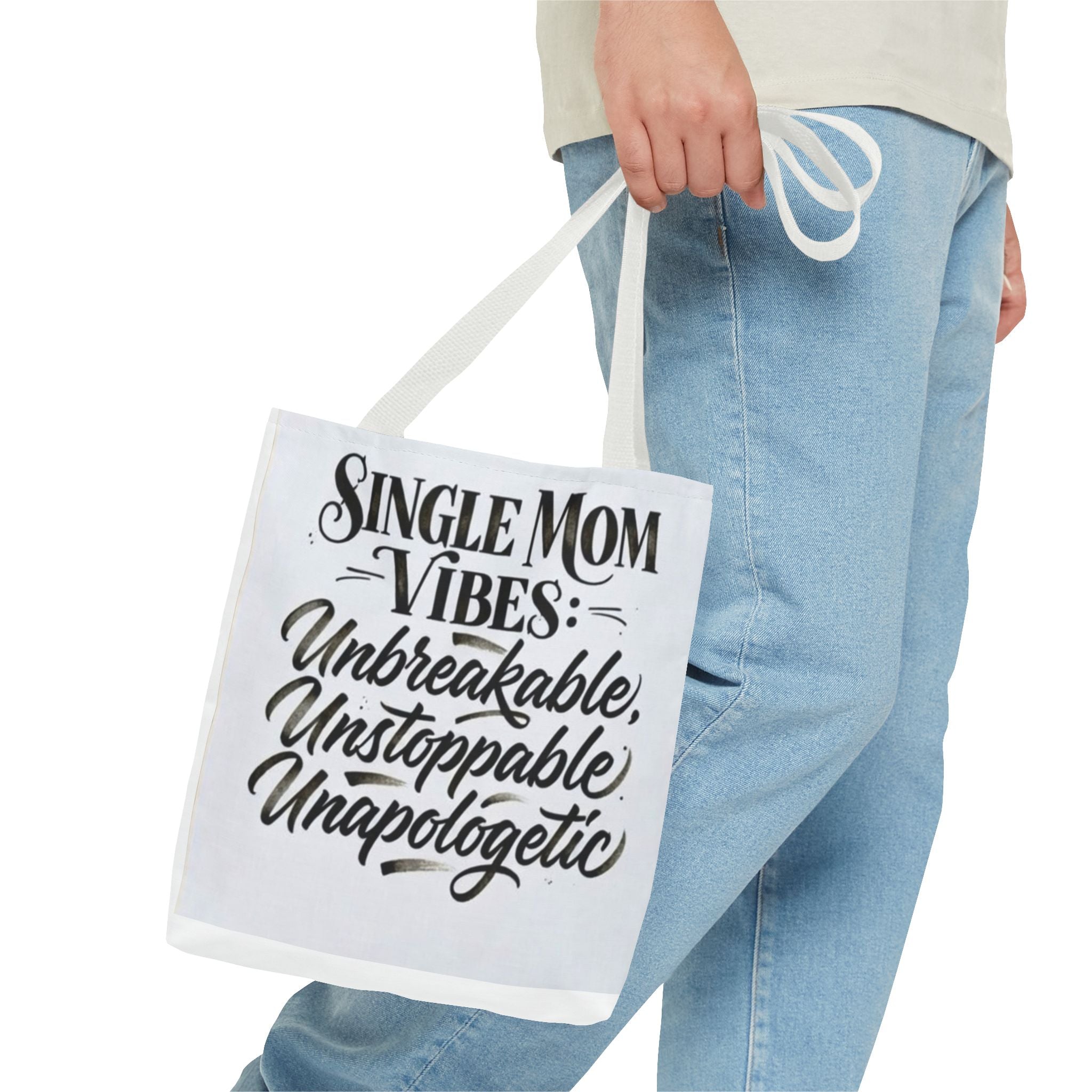 Single Mom Vibes Tote Bag —Supermom Grocery Tote